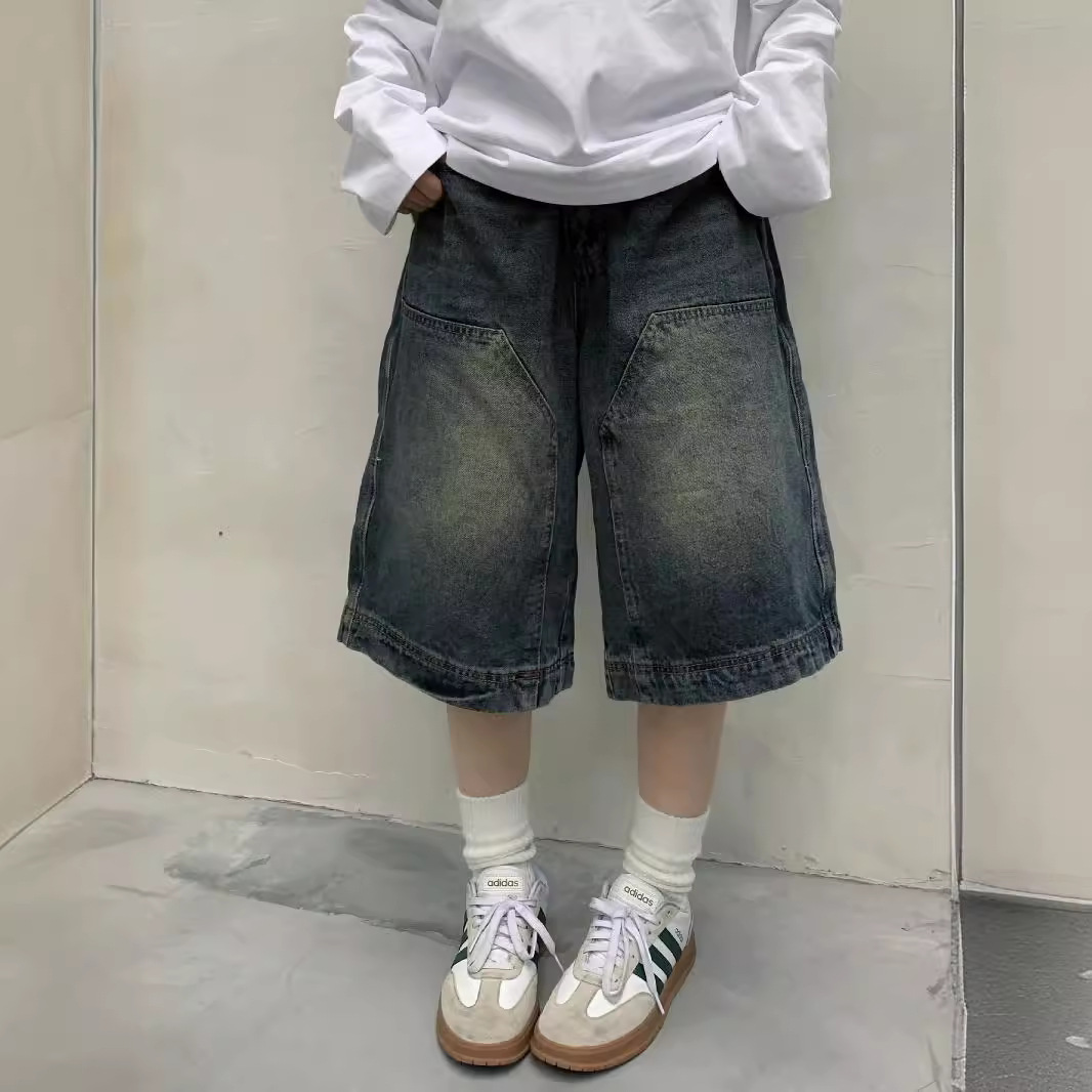 Vintage Fashion Jeans - Women Y2K Vintage Baggy Jean Shorts