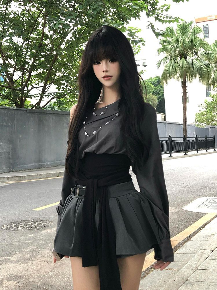 Vintage Fashion T Shirts - 2026 Hot Girl Sexy Gothic Slim