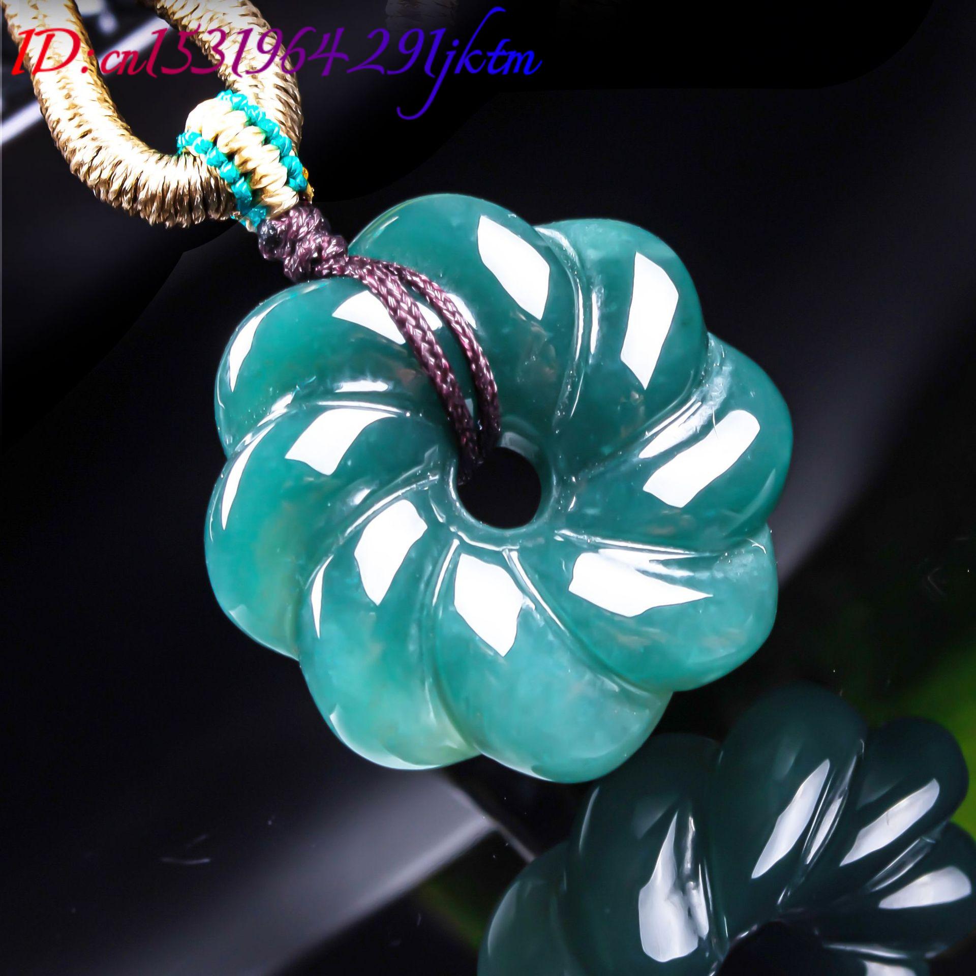 Natural Burmese Jadeite Flower - Vintage Fashion Necklace 评论和价格