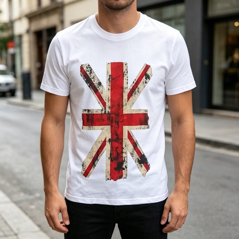 Union Jack Graphic Tshirt Vint - Vintage Fashion Uk 评论和价格
