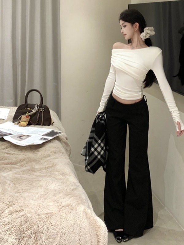 Sexy Lady Style Long Sleeve T- - Vintage Fashion T Shirts 评论和价格