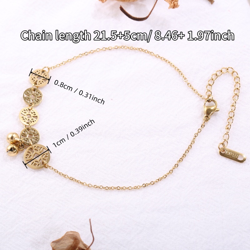 1 Piece Stainless Steel Anklet - Vintage Fashion Market 评论和价格