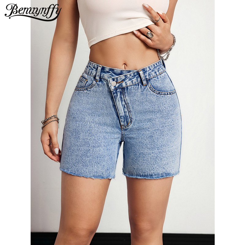 Benuynffy Asymmetrical Waist R - Vintage Fashion Jeans 评论和价格