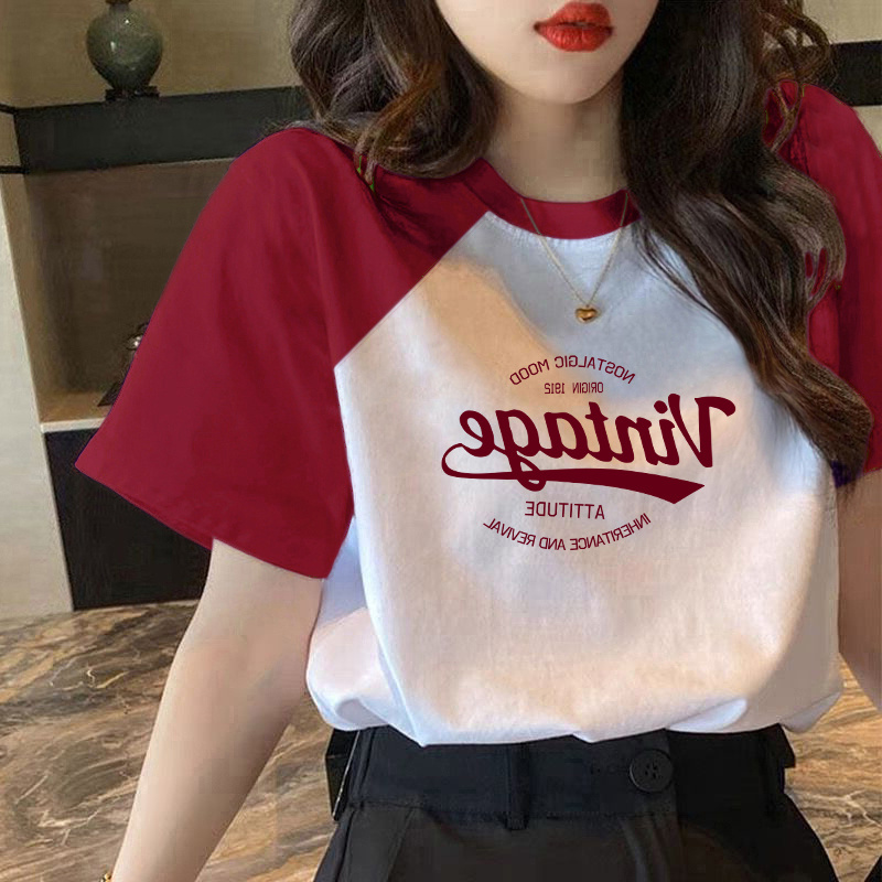 Loose Plus Size Women's T-shir - Vintage Fashion T Shirts 评论和价格