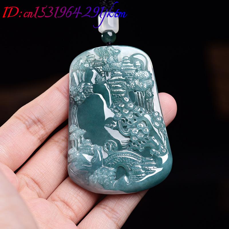 Natural Burmese Jadeite Scener - Usa Vintage Fashion 评论和价格