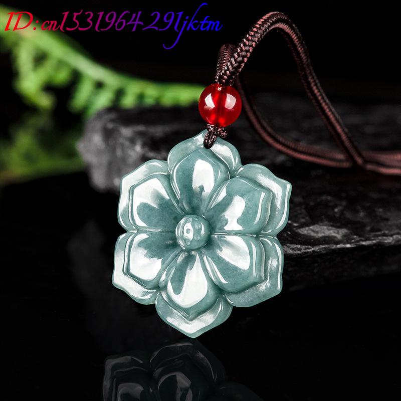 Burmese Jadeite Flower Pendant - Usa Vintage Fashion 评论和价格