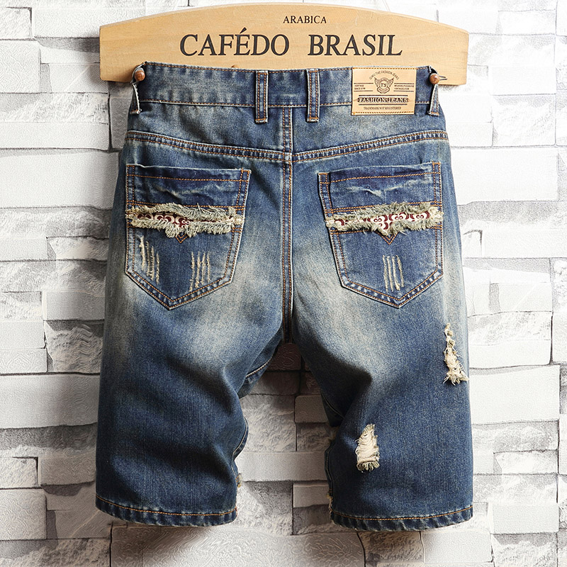 Ripped Hip-hop Denim Shorts Me - Vintage Fashion Jeans 评论和价格