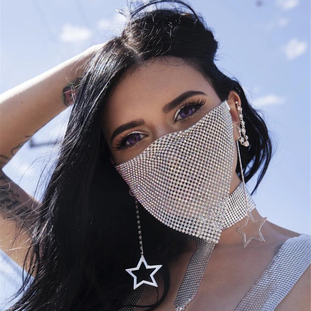 Halloween Mask Rhinestone Zirc - Vintage Fashion Show 评论和价格