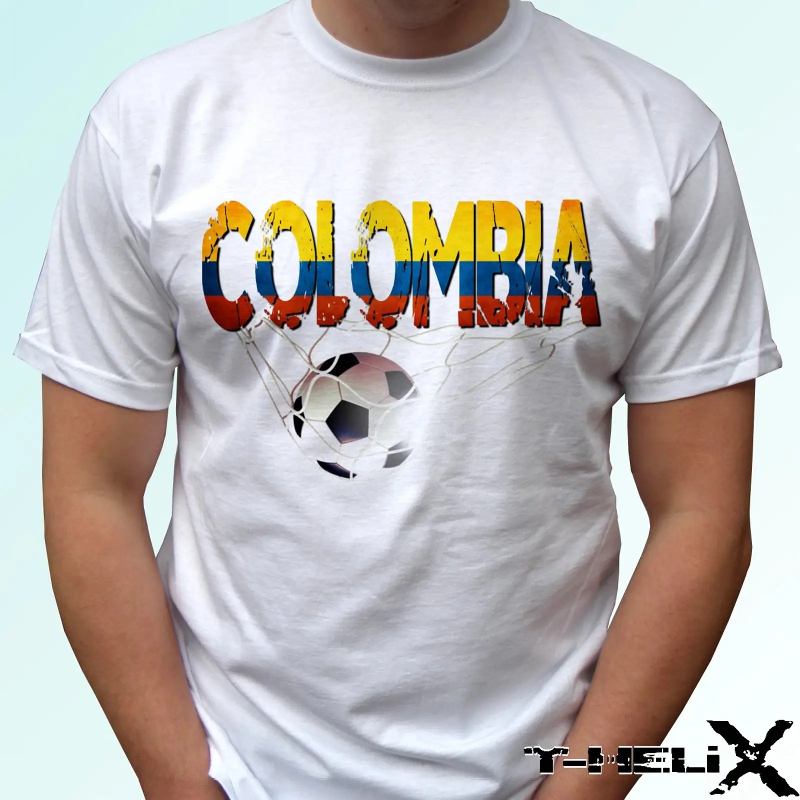 Kolumbien Fußball Flagge weiße - Vintage Fashion Herren 评论和价格