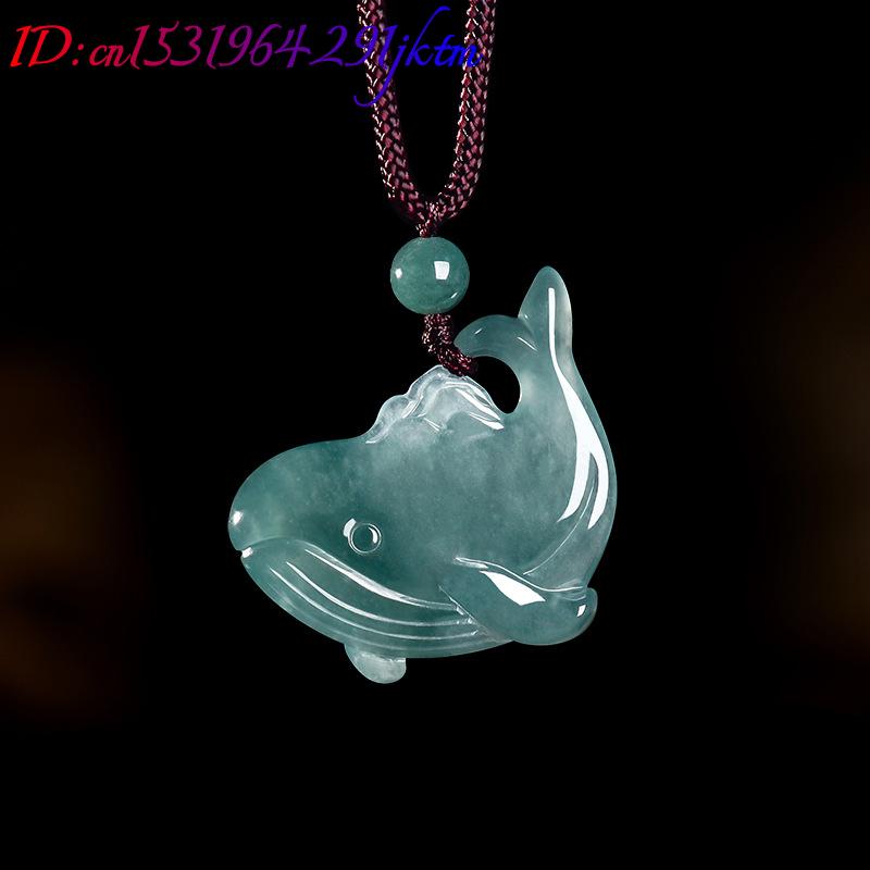 Natural Burmese Jadeite Whale  - Vintage Fashion Necklace 评论和价格