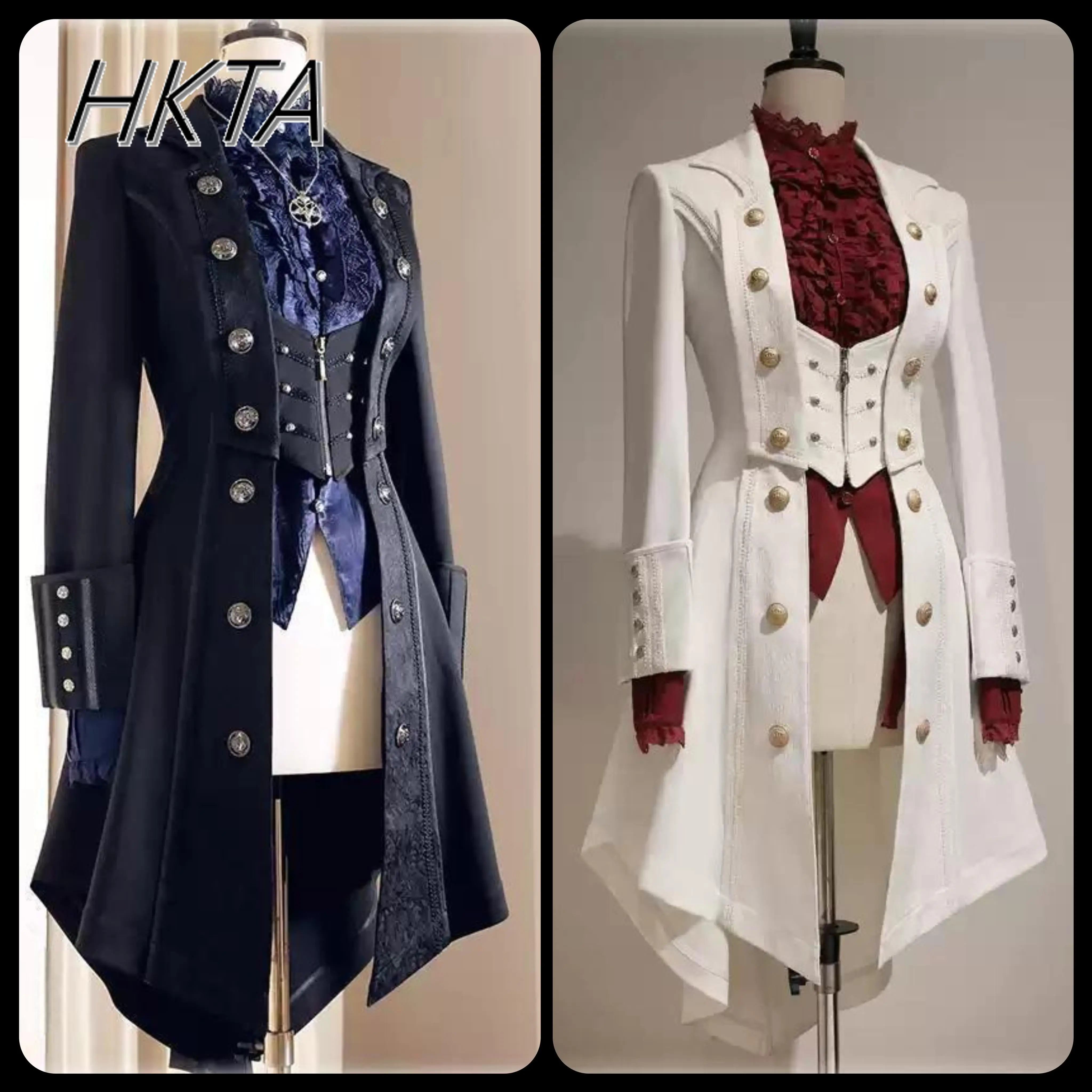 British Style Retro Dark Goth  - Vintage Trench Coat 评论和价格