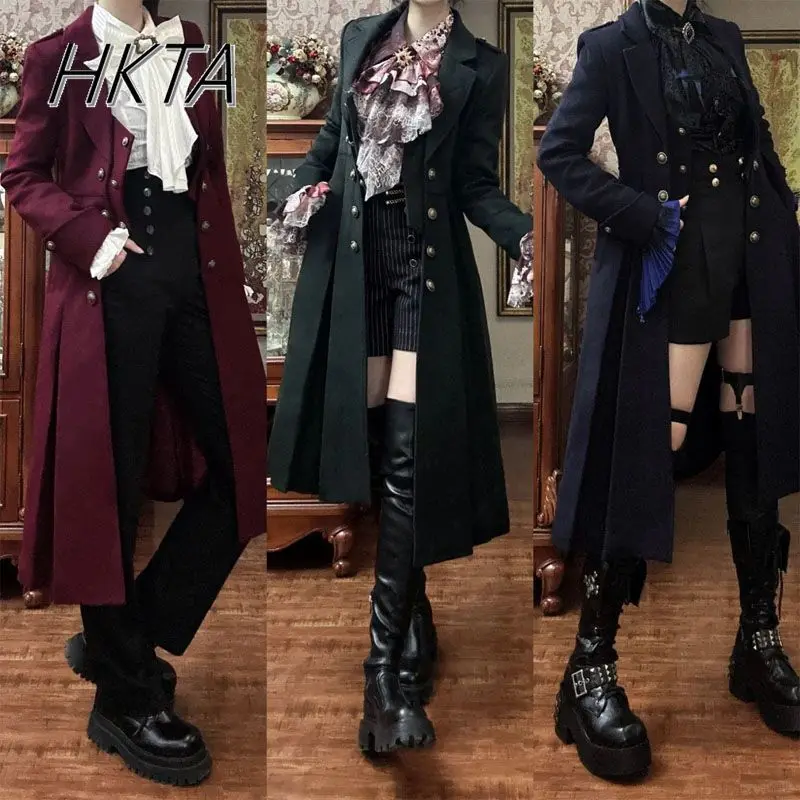 British Style Retro Dark Goth  - Vintage Trench Coat 评论和价格