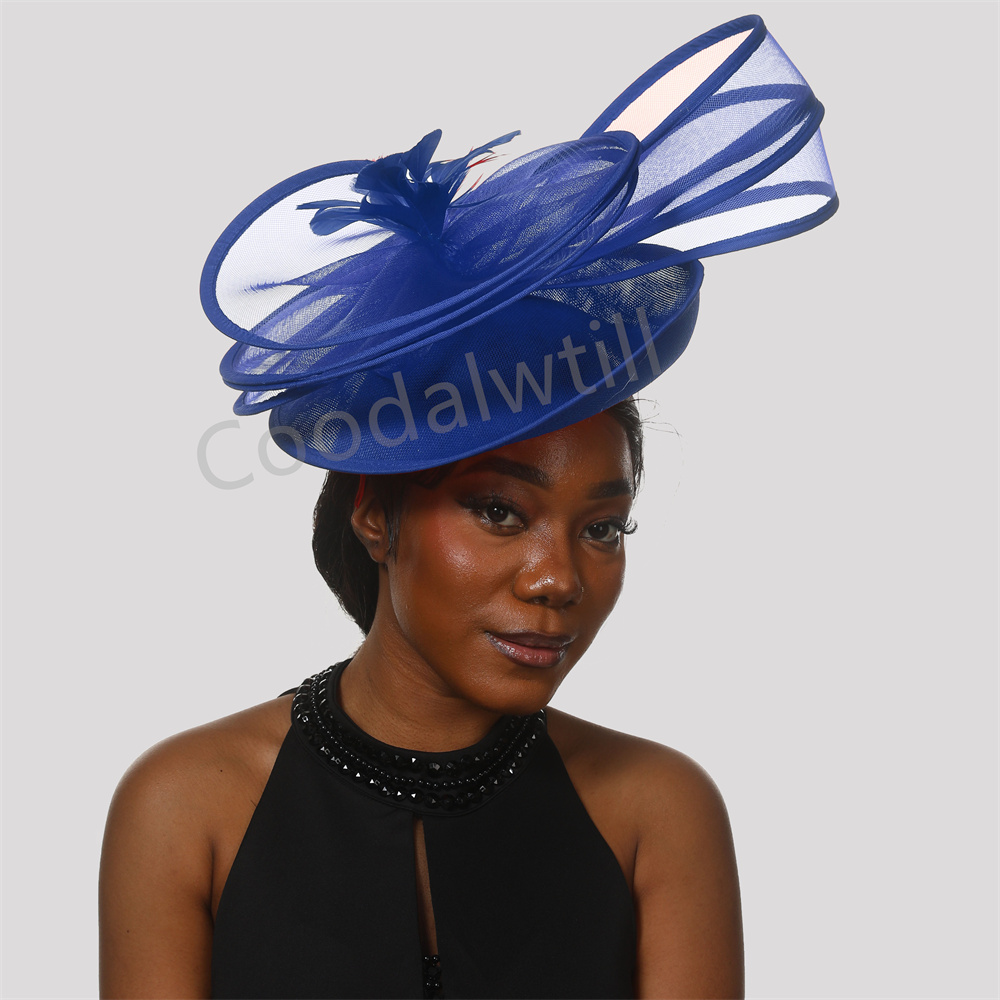 Feather Derby Hat Flower Fasci - Vintage Fashion Show 评论和价格