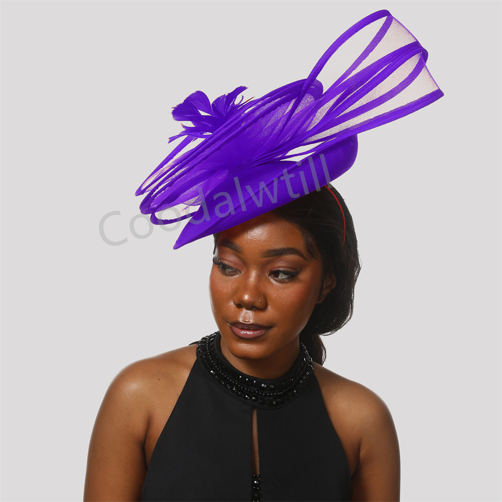 Feather Derby Hat Flower Fasci - Vintage Fashion Show 评论和价格