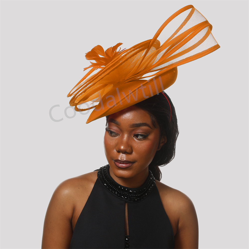 Feather Derby Hat Flower Fasci - Vintage Fashion Show 评论和价格