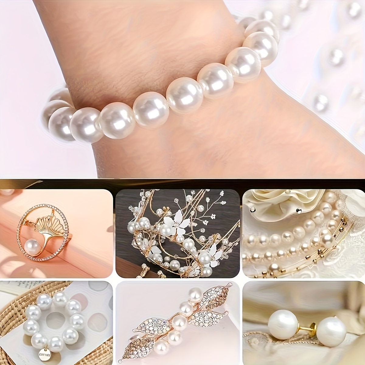 1388pcs 4/6/8/10mm Black, Whit - Vintage Fashion Necklace 评论和价格