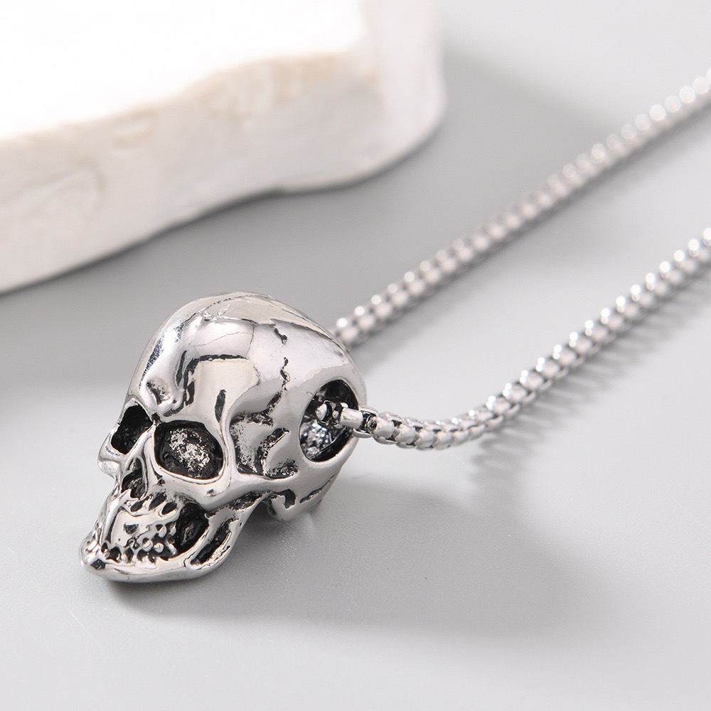 Vintage Alloy Skull Necklace G - Vintage Fashion Ideas 评论和价格