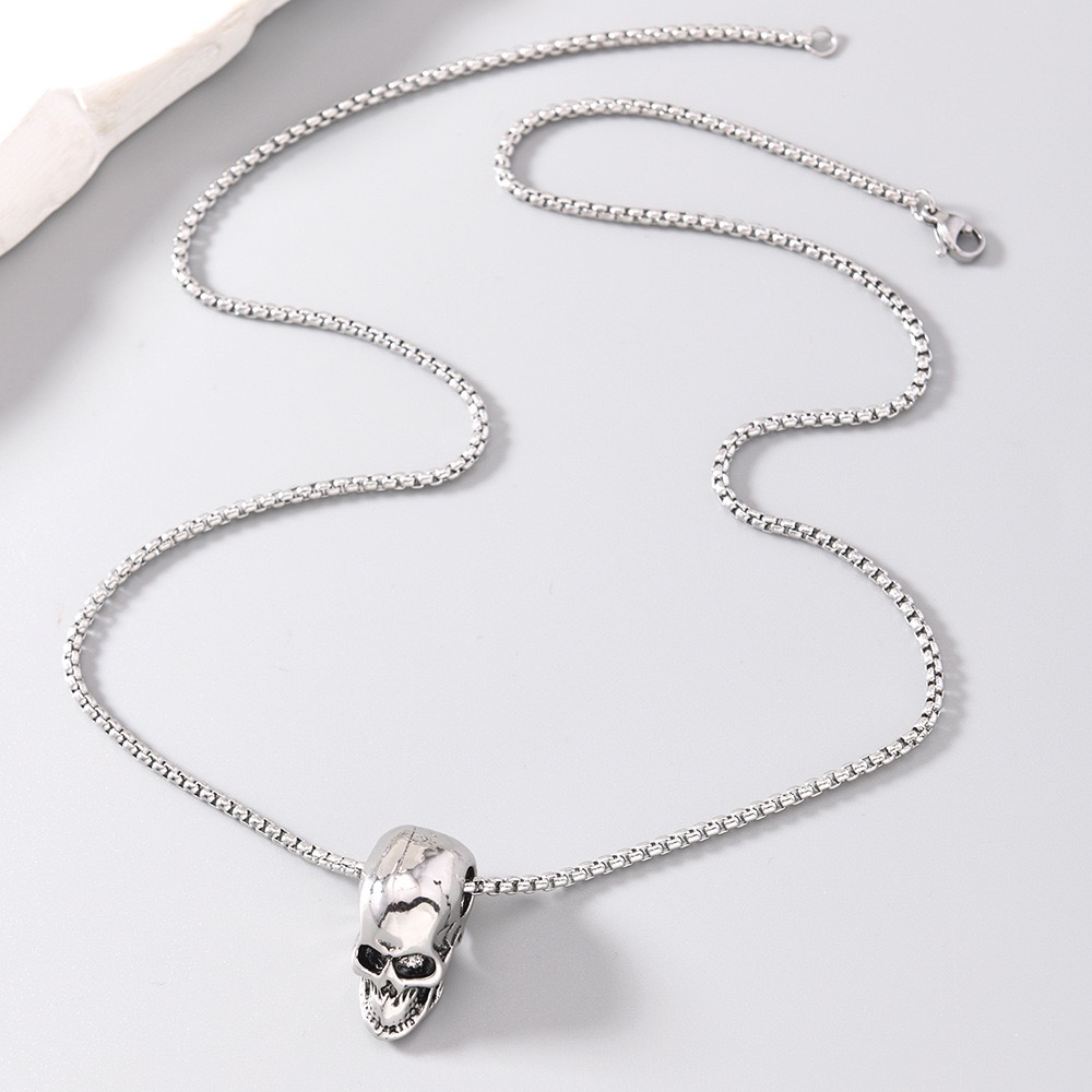 Vintage Alloy Skull Necklace G - Vintage Fashion Ideas 评论和价格
