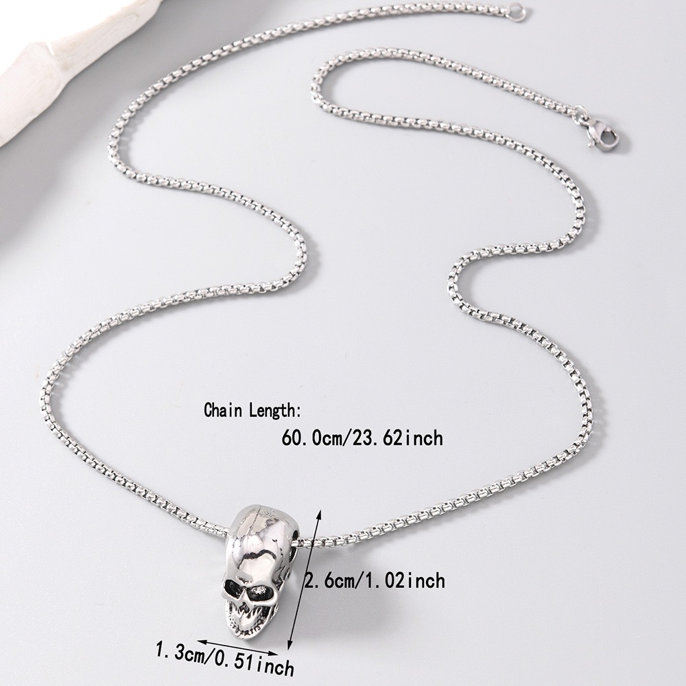 Vintage Alloy Skull Necklace G - Vintage Fashion Ideas 评论和价格