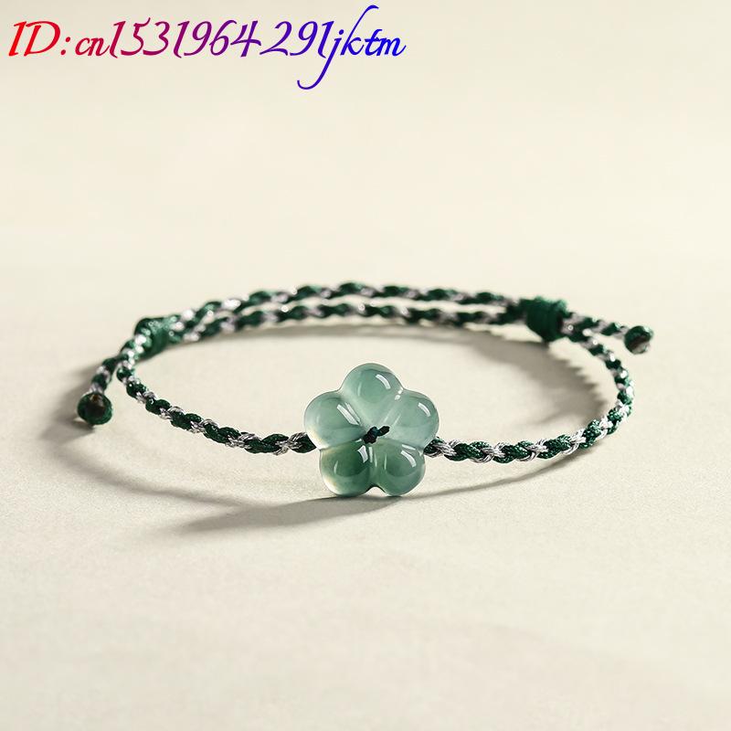 Burmese Jadeite Flower Bracele - Usa Vintage Fashion 评论和价格
