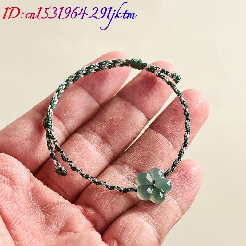 Burmese Jadeite Flower Bracele - Usa Vintage Fashion 评论和价格