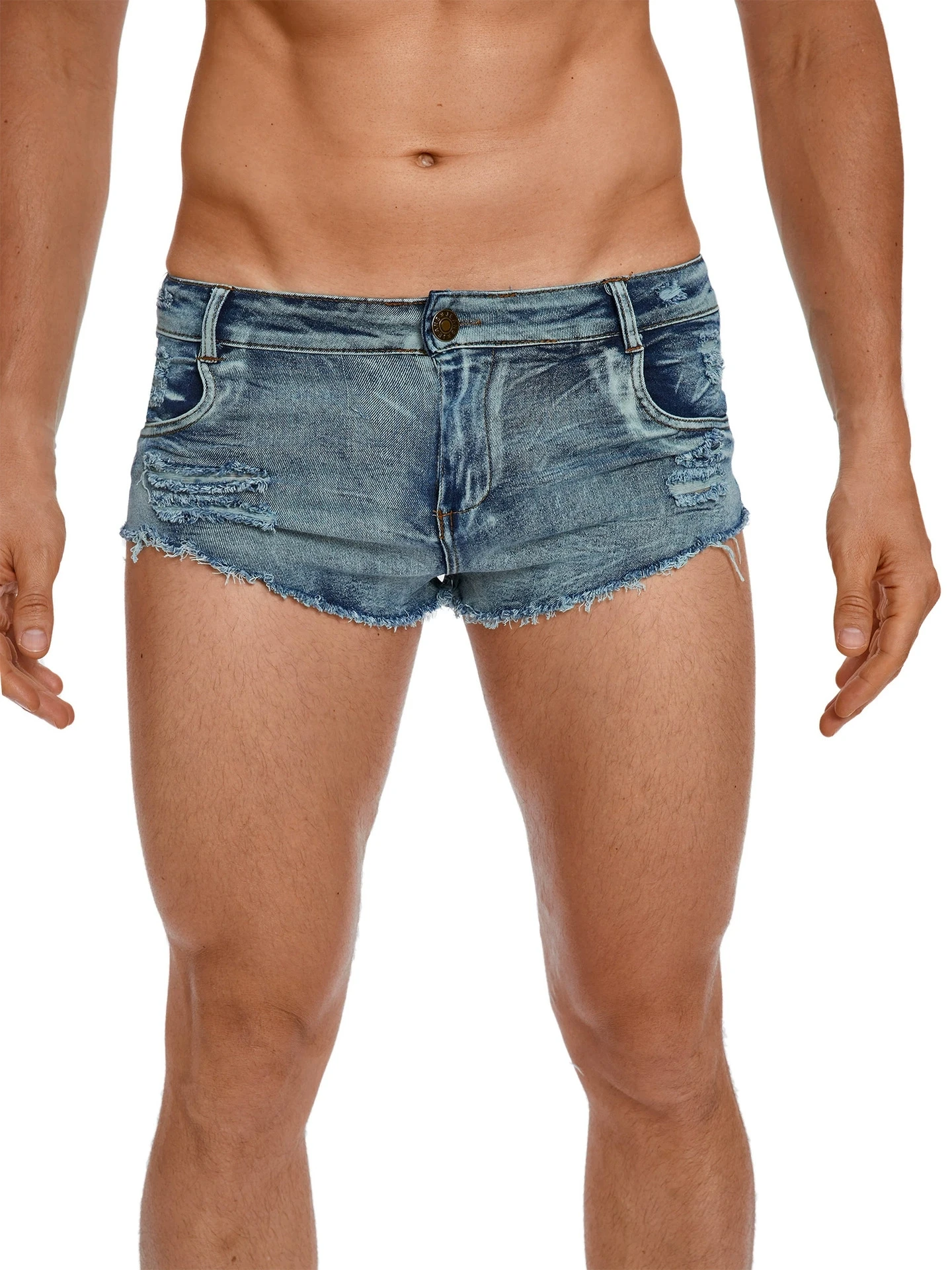 Men's Low Waist Jeans Shorts F - Vintage Fashion Jeans 评论和价格