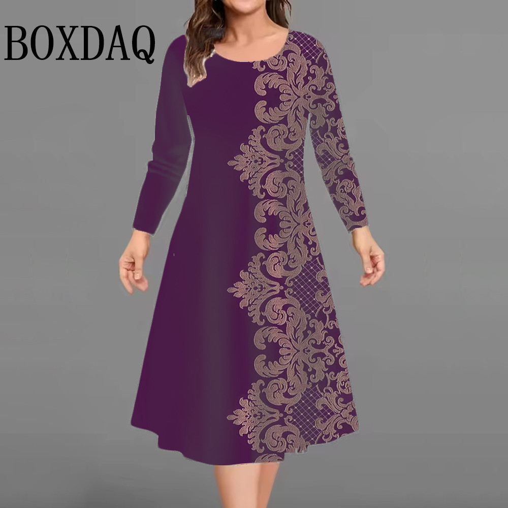 New Women's Retro Dress Flower - Vintage Fashion Plus Size 评论和价格